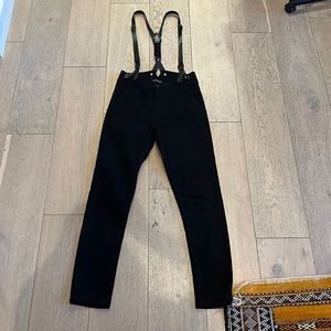 Super High Waisted Jeans with Suspenders